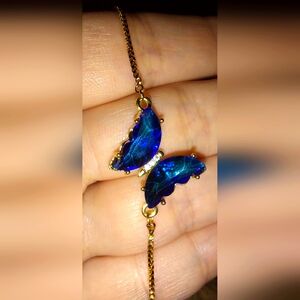 Beautiful Blue Butterfly Bracelet Nwot